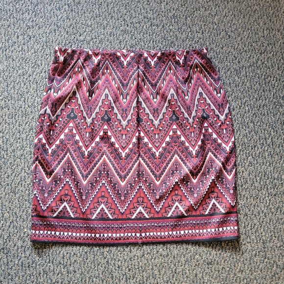 Christopher & Banks Bright Geometric Spandex Stretch Plus Size Skirt Size 2X - Picture 6 of 8